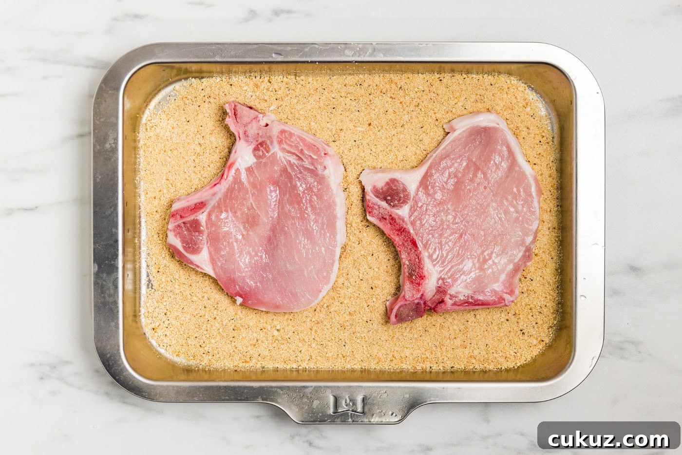 Crispy Grilled Breaded Pork Chops Recipe 7 pork chops in breading