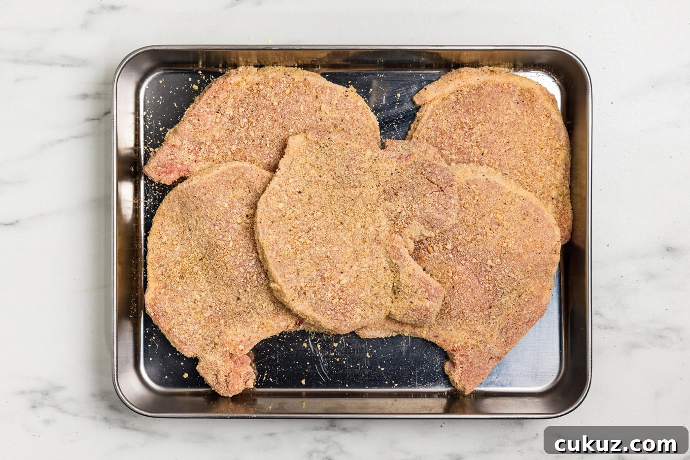 Crispy Grilled Breaded Pork Chops Recipe 8 raw breaded pork chops