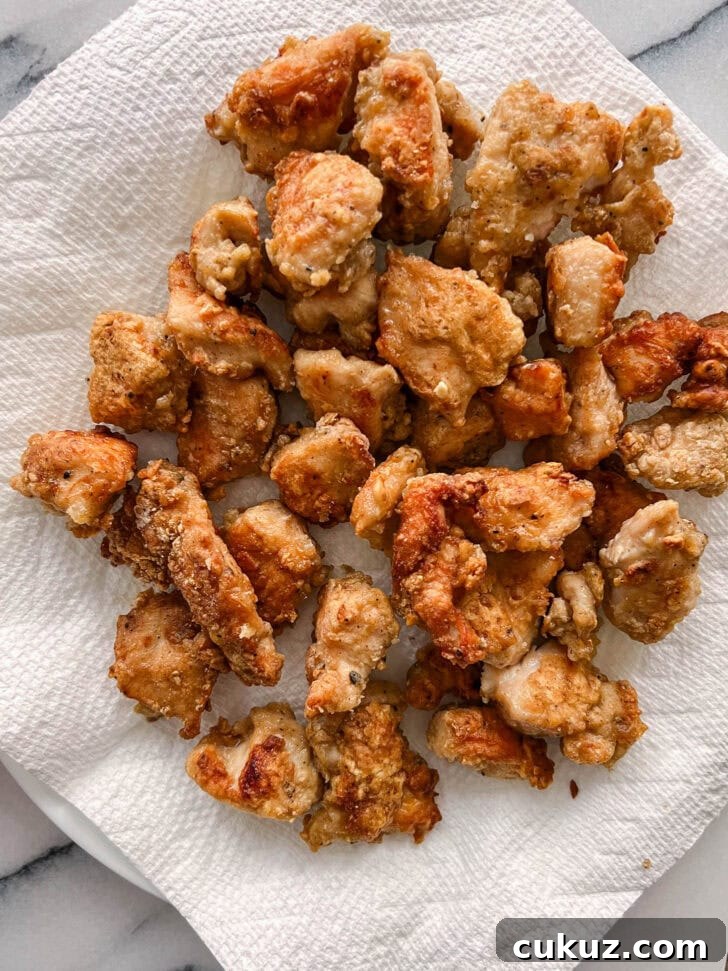 Crispy chicken pieces