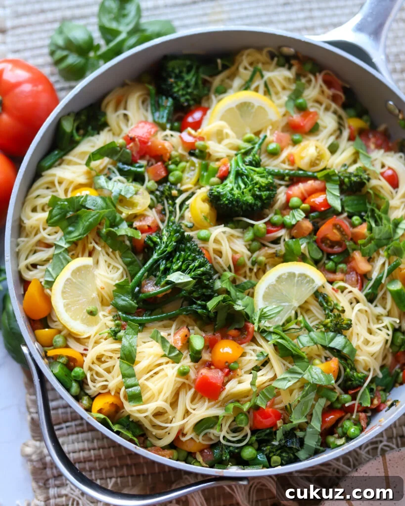 tomato & basil lemon capellini