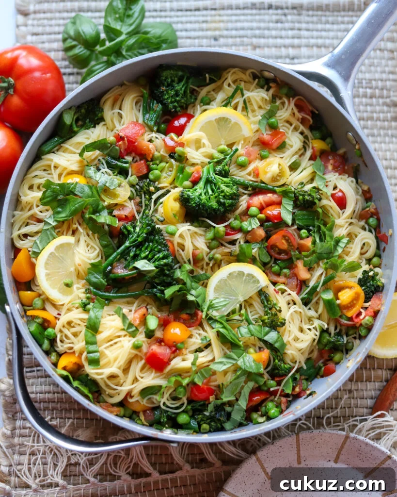 tomato and basil lemon capellini