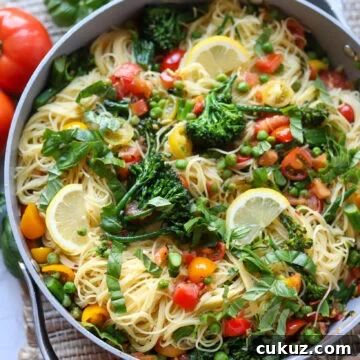 tomato & basil lemon capellini