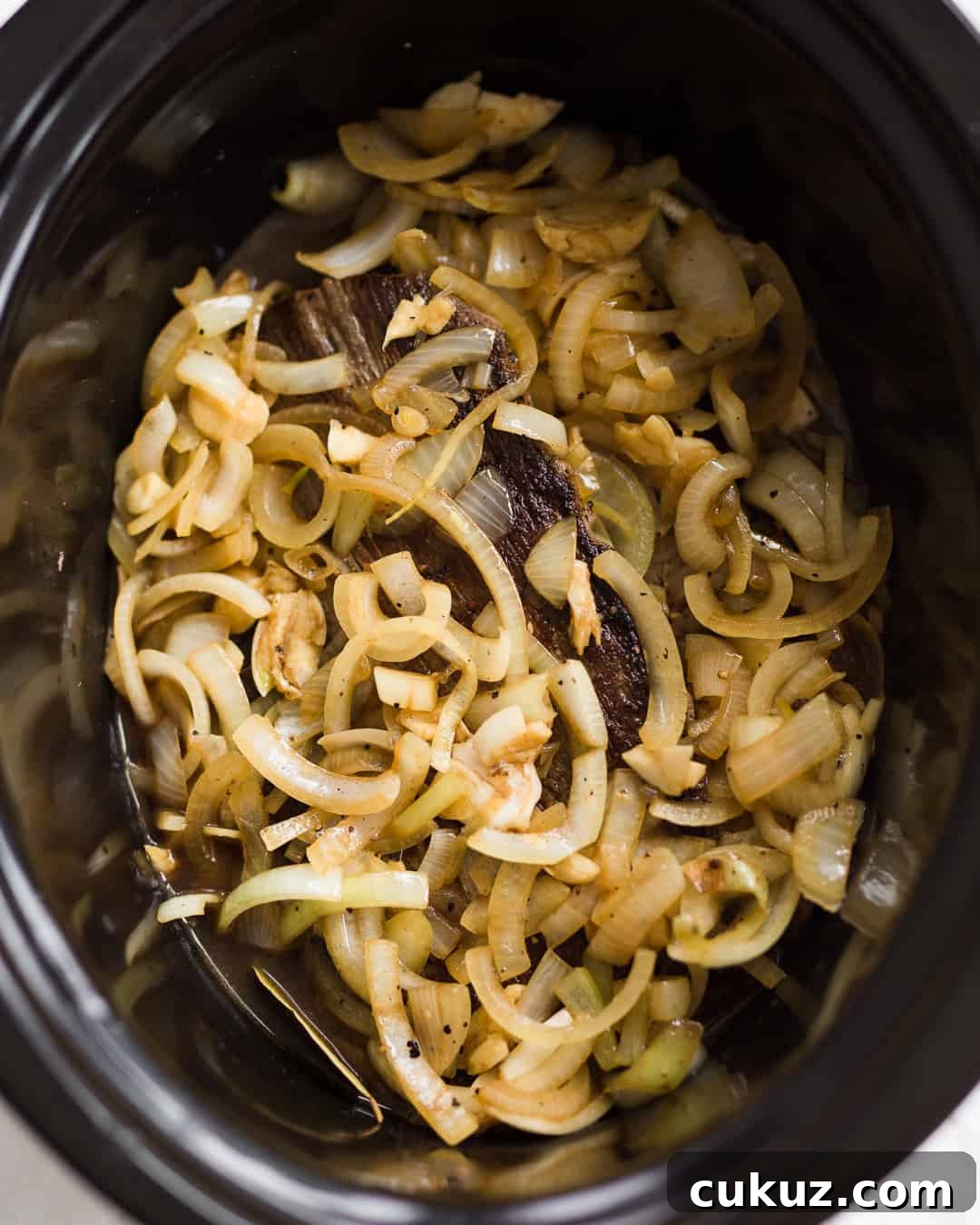 Whole30 Slow Cooker Brisket Onions Primal Gourmet Paleo Recipe Easy