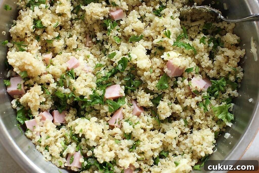 make the base for your quinoa bake