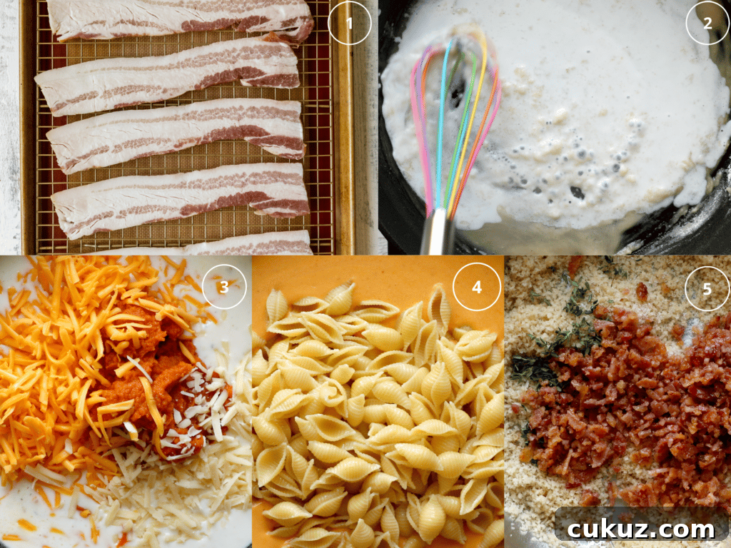 step by step photos on how to make a mac and cheese recipe. 