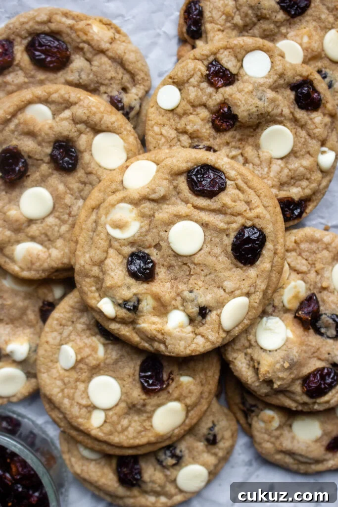 Cranberry white chocolate cookies