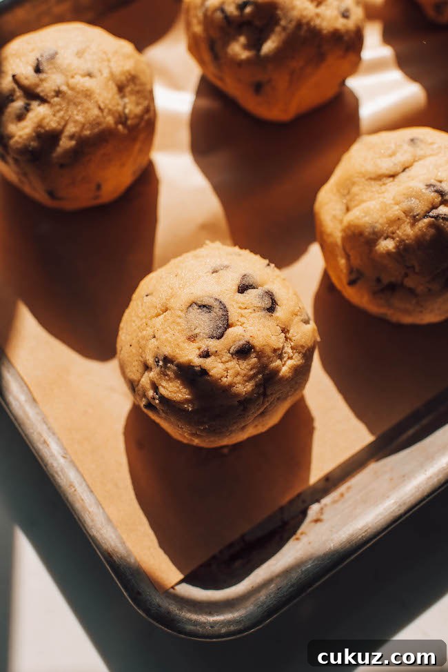Halloween Candy Cookie Recipe for Festive Treats 9 Chilled dough balls ready to bake