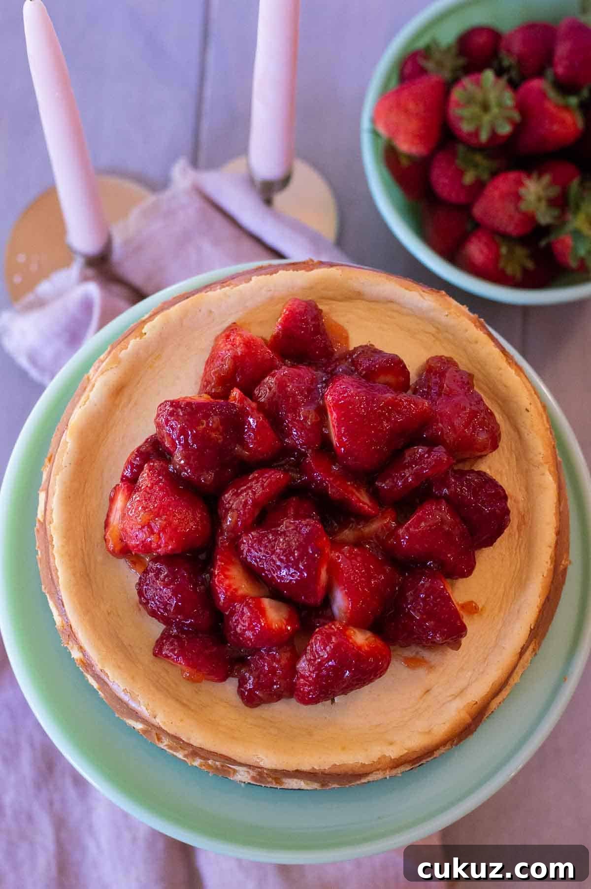 Strawberry Glaze on fresh strawberries