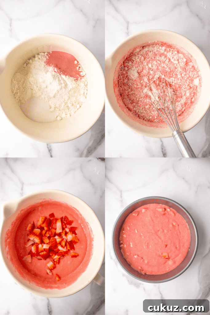 how to make strawberry cake