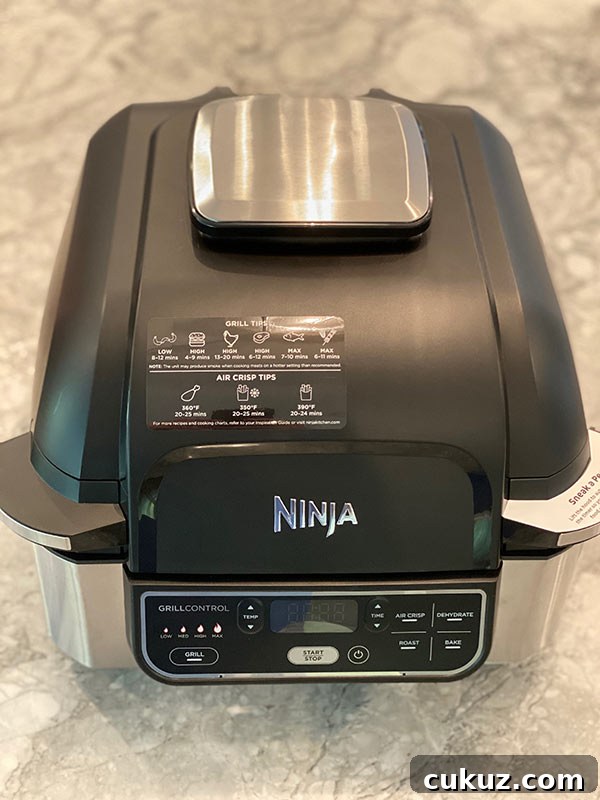 The control panel on the Ninja Foodi Grill
