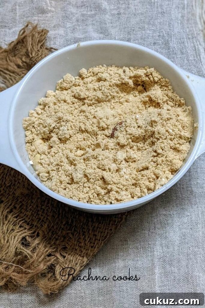 Tasty panjiri in a white bowl