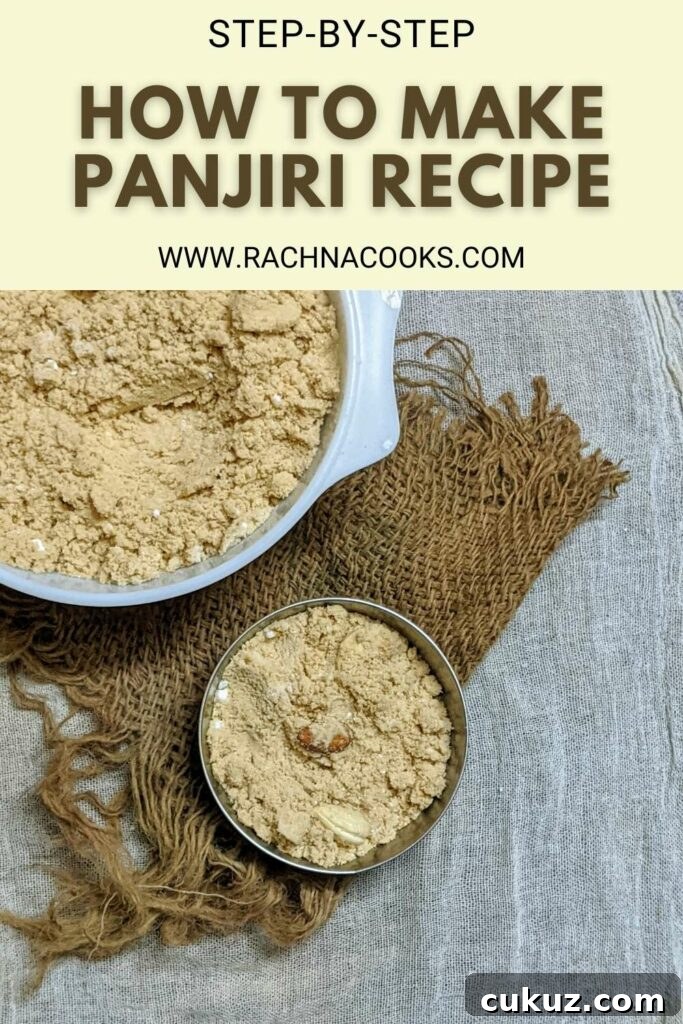 panjeeri in a stainless steel bowl