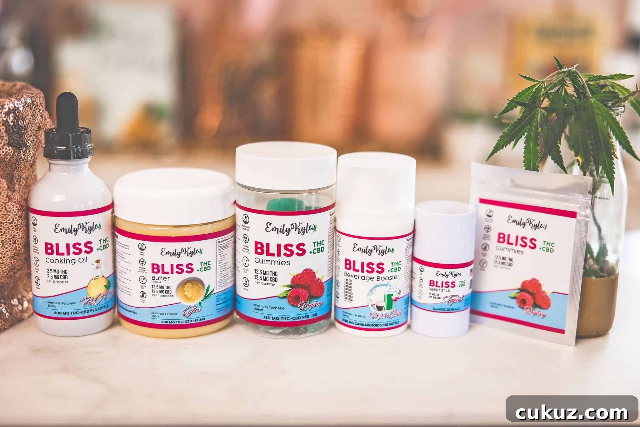 A picture of Emily Kyles Bliss Products.