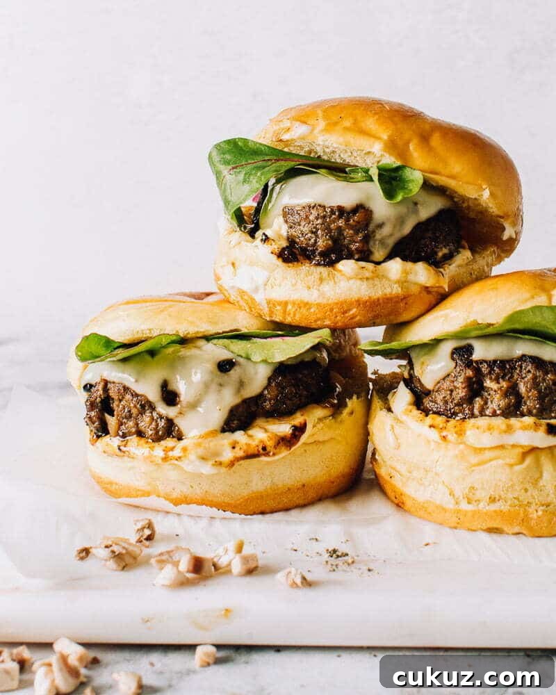 Mushroom Beef Burgers Recipe