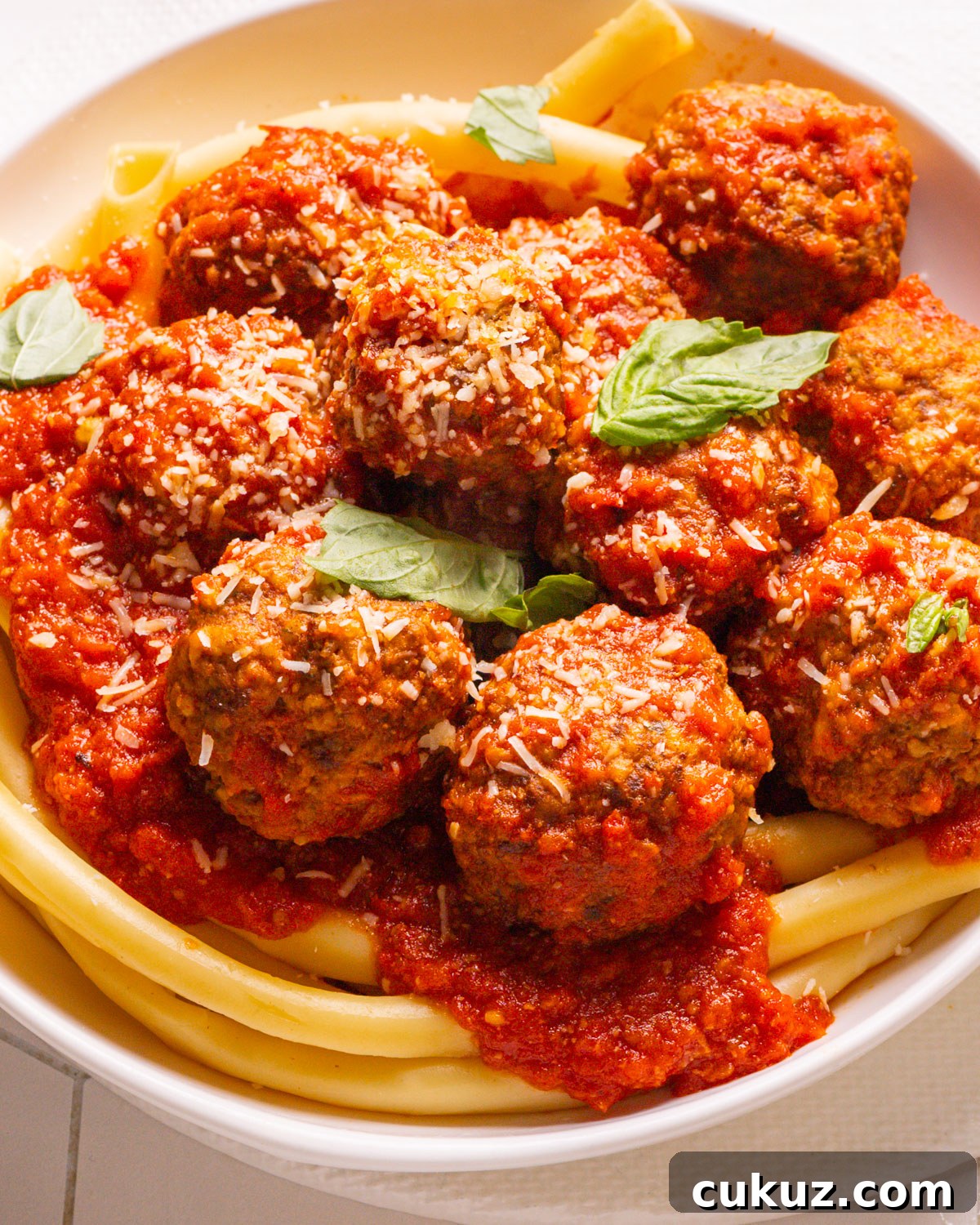 Best Meatball Recipe on a plate.