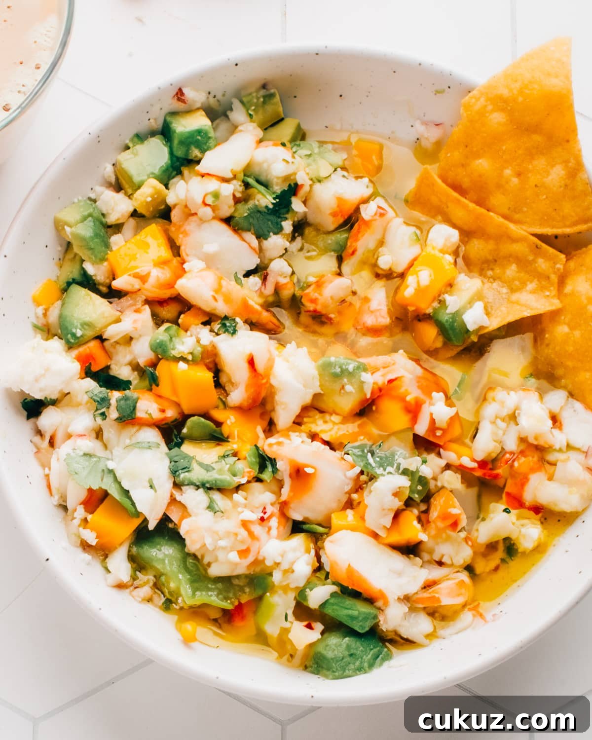 Shrimp Aguachiles in bowl