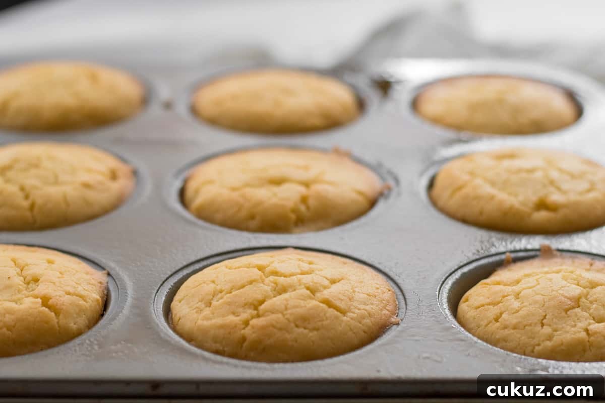 baked mochi muffins in a  muffin tin