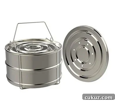 Stackable stainless steel steamer insert pans