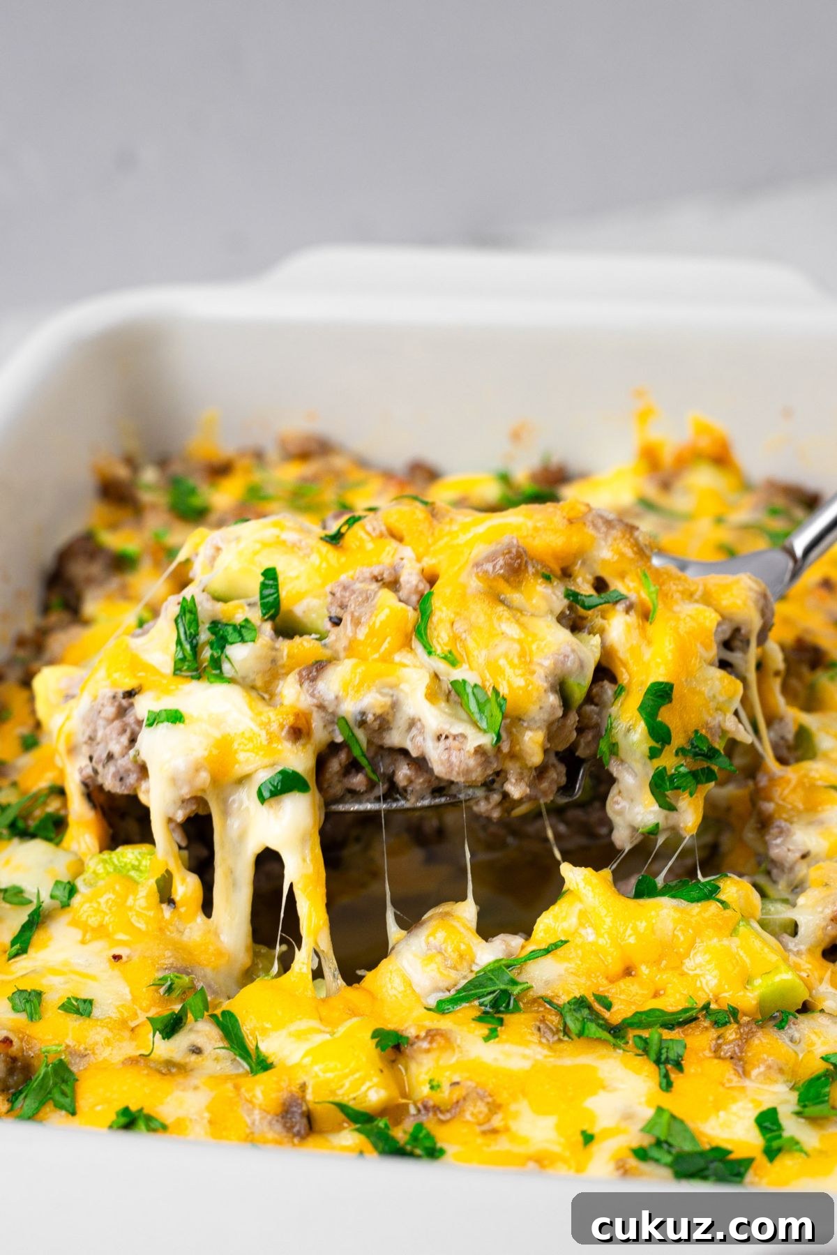 Keto Zucchini Beef Casserole