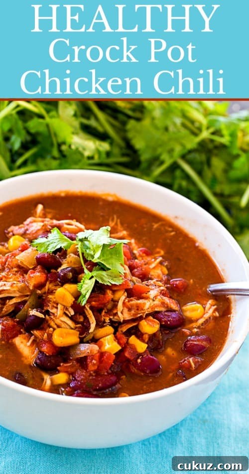 Healthy Crock Pot Chicken Chili