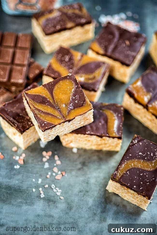 Salted Caramel Rice Krispies Treats