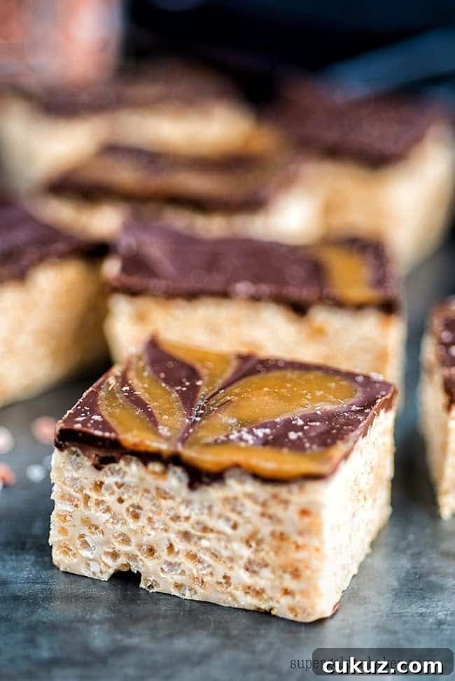 Salted Caramel Rice Krispies Treats