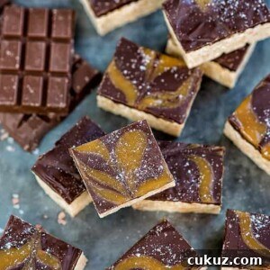A more grown-up version of the popular kid snack bar – these salted caramel rice krispies treats are totally irresistible!