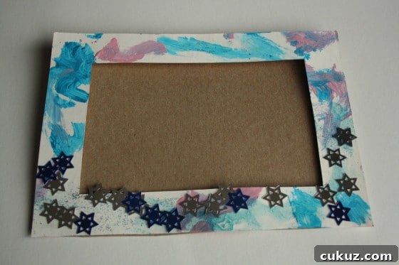 cardboard picture frame without photo