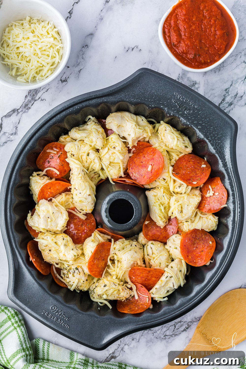 Place the bread mixture in a bundt pan