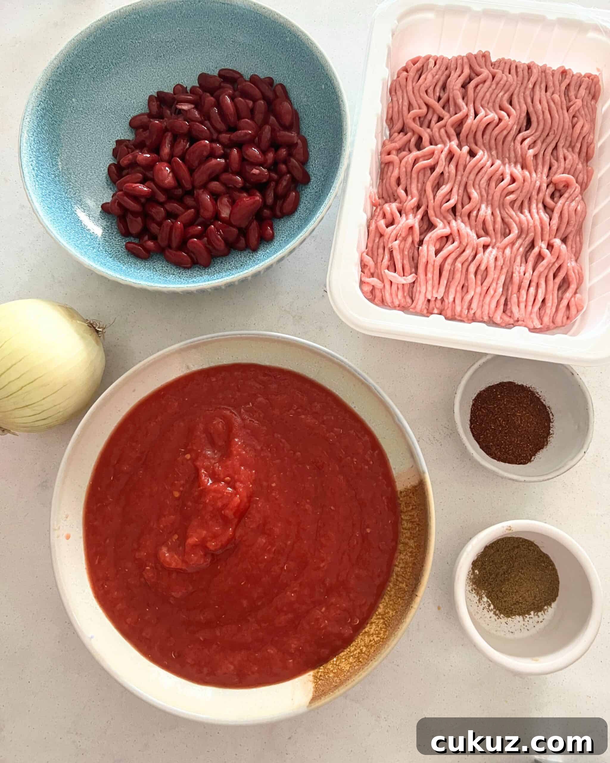 Ingredients Needed for Crock Pot Turkey Chili 