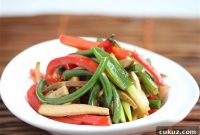 Garlic Scape Stir-Fry with Five-Spice Pressed Tofu — CSA Box Recipe