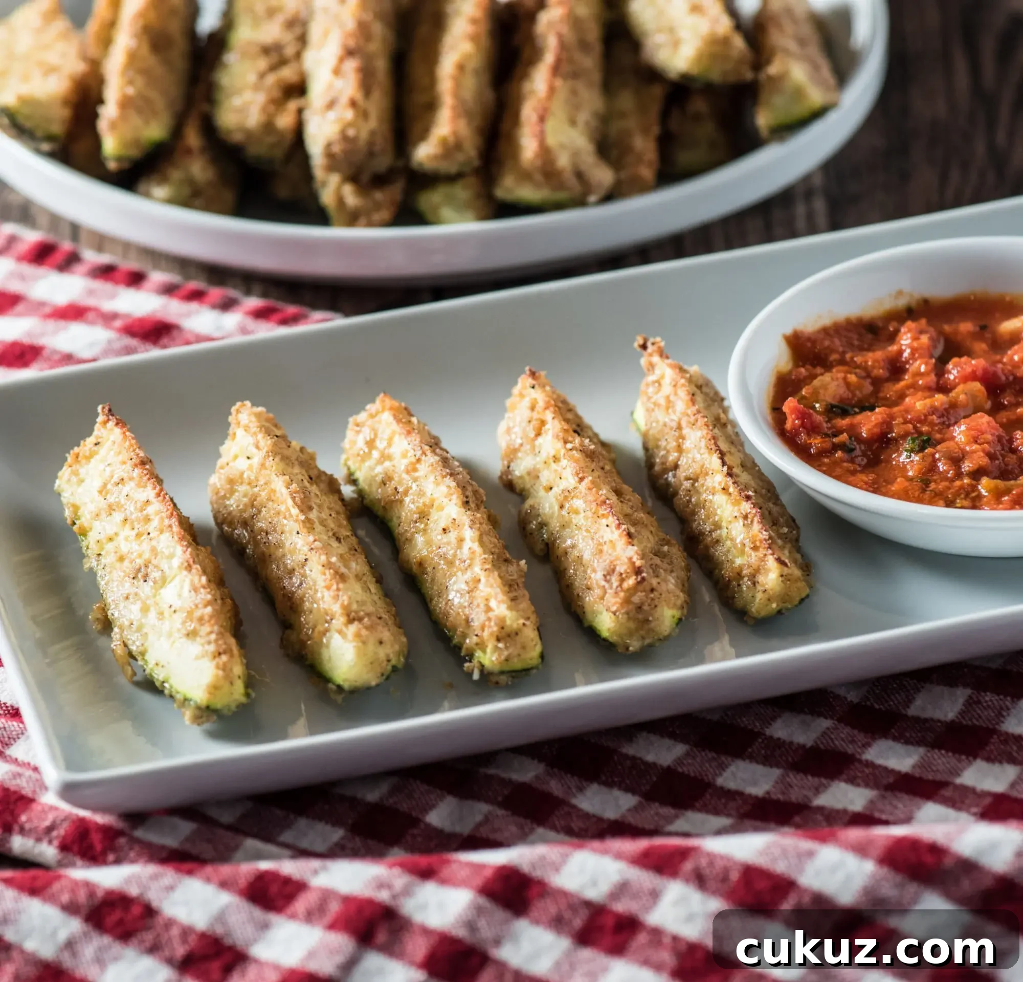 Zucchini Parmesan Garlic Fries