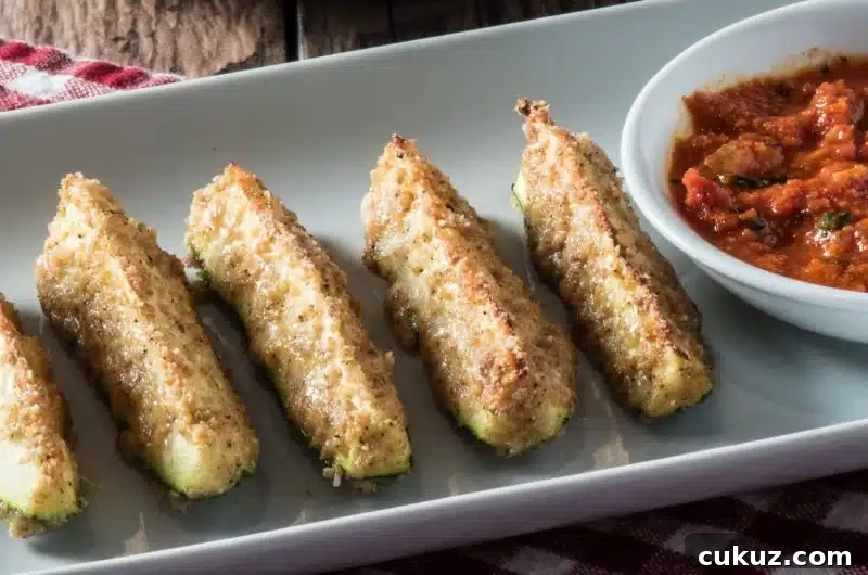 Zucchini Parmesan Garlic Fries – Oven Baked