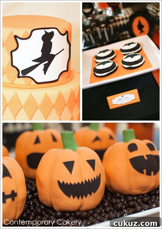 Bewitching Modern Halloween Cake