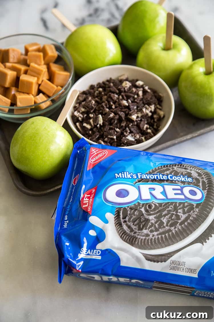 OREO Caramel Dipped Apples