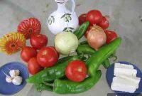 Roasted Peppers in Tomato Sauce with Feta Cheese Recipe