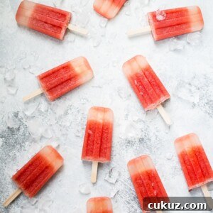 These watermelon margarita popsicles with no added sugar are naturally sweet, refreshing, and perfect on a hot summer day!