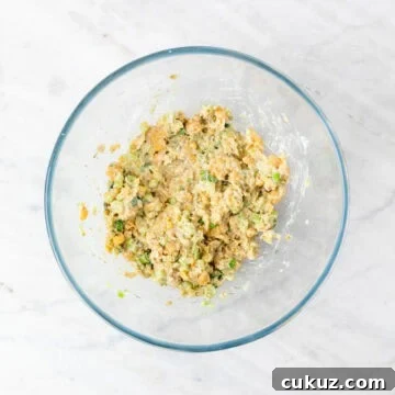 All the ingredients mixed together