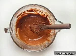whisk in the meted chocolate to the cosmic brownie batter
