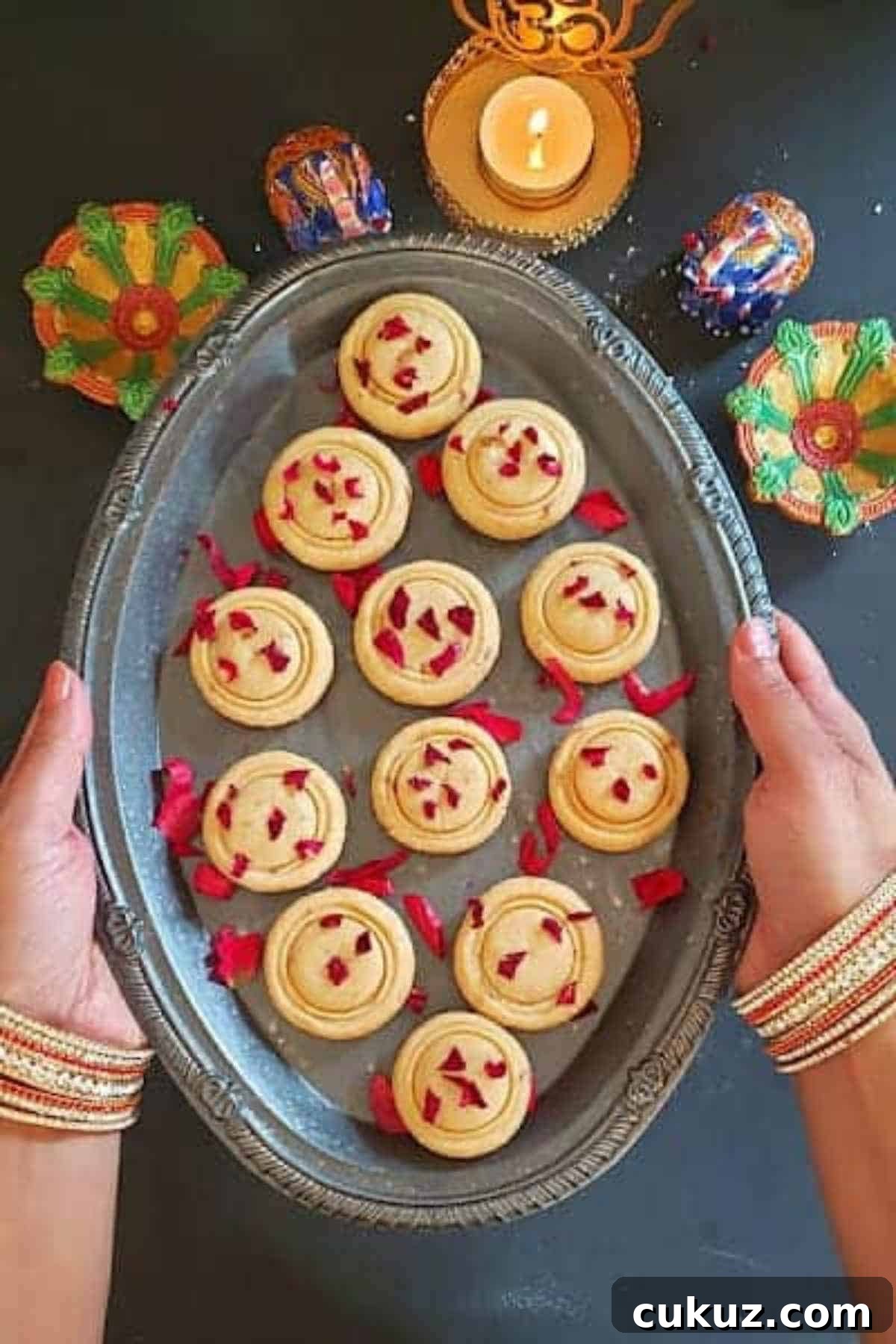 instant peda placed in an oval plate