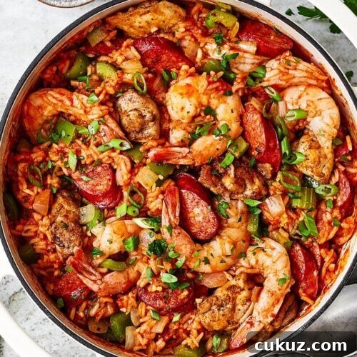 A pot of jambalaya.