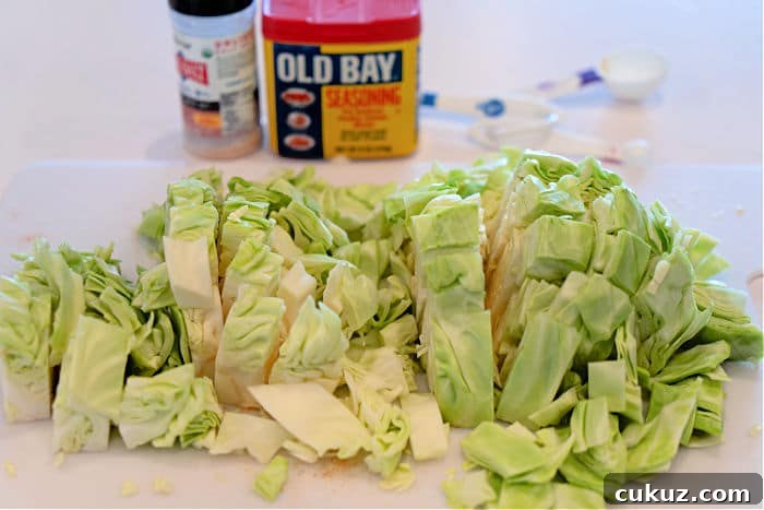 chopped cabbage