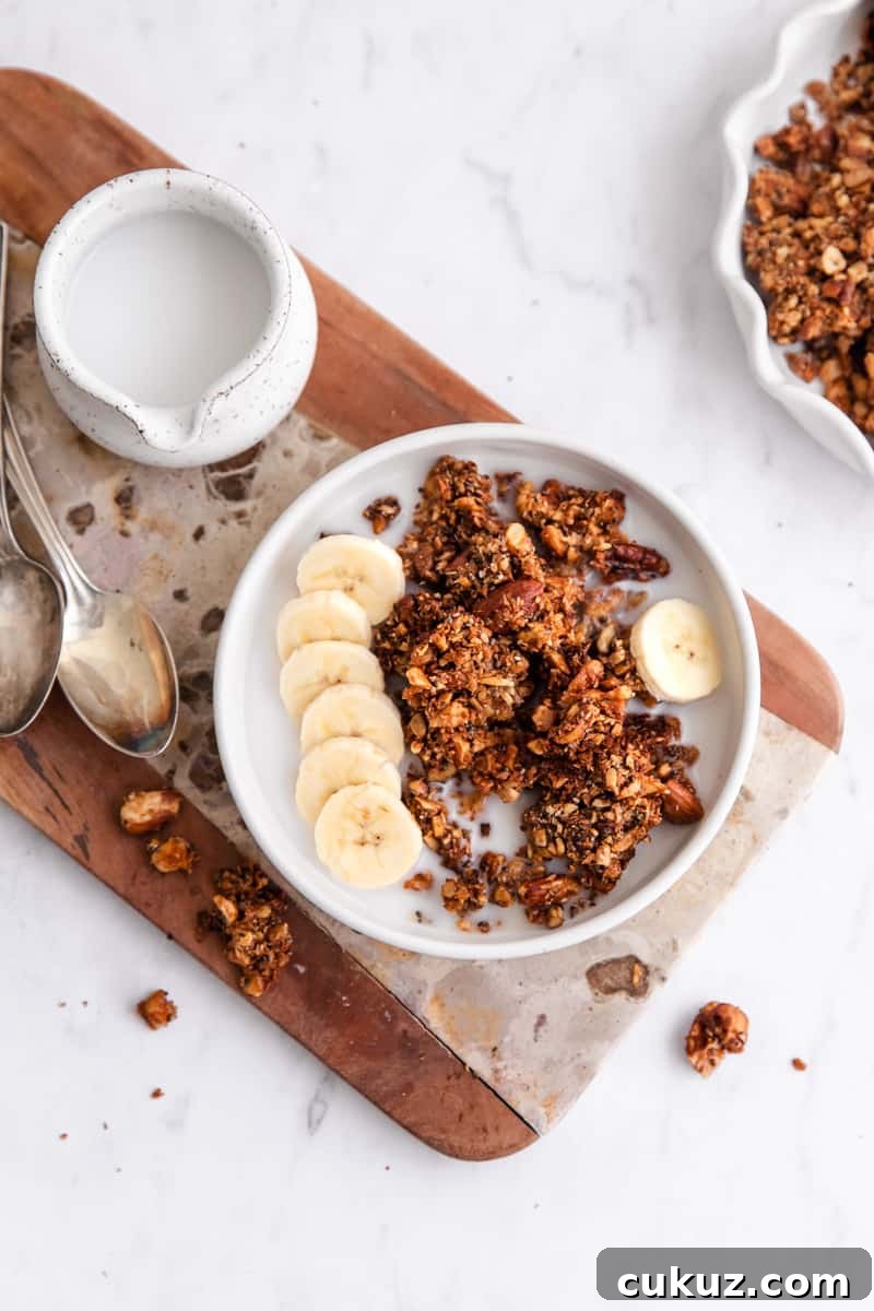 paleo granola in bowl