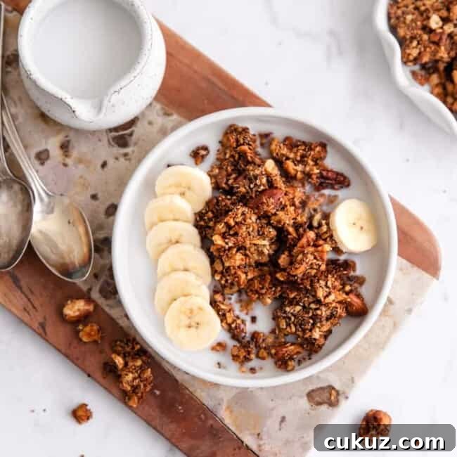 paleo granola in bowl