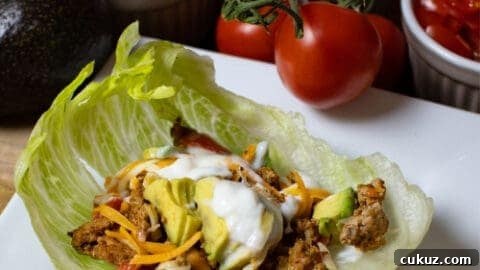 Low Carb Lettuce wrapped tacos