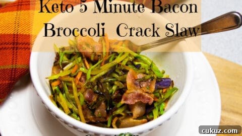 Fast Keto Bacon Broccoli Crack Slaw recipe