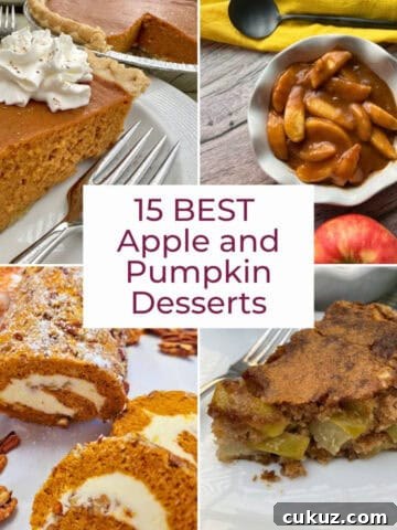 An collage of recipes using pumpkin and apple.