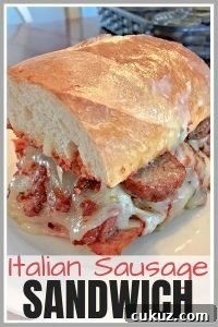 The Bomb Italian Sausage Sandwich Pinterest Pin