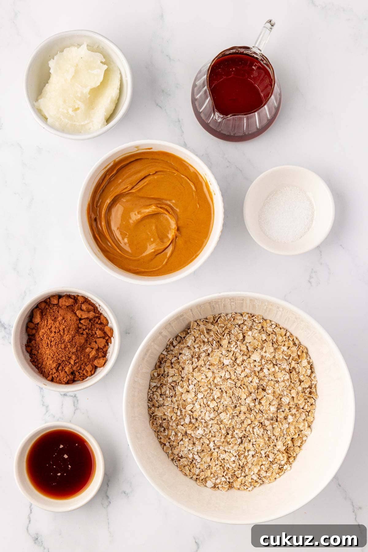 Ingredients for healthy no bake cookies