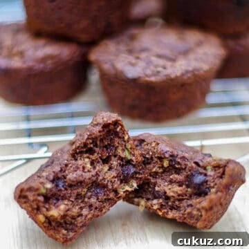 Chocolate Avocado Banana Bran Muffins